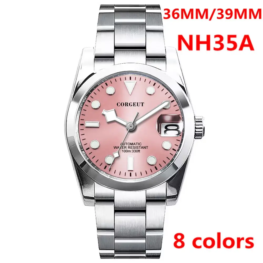 Механические наручные часы 36/39 мм роскошные Corgeut 10 бар сапфировые NH35