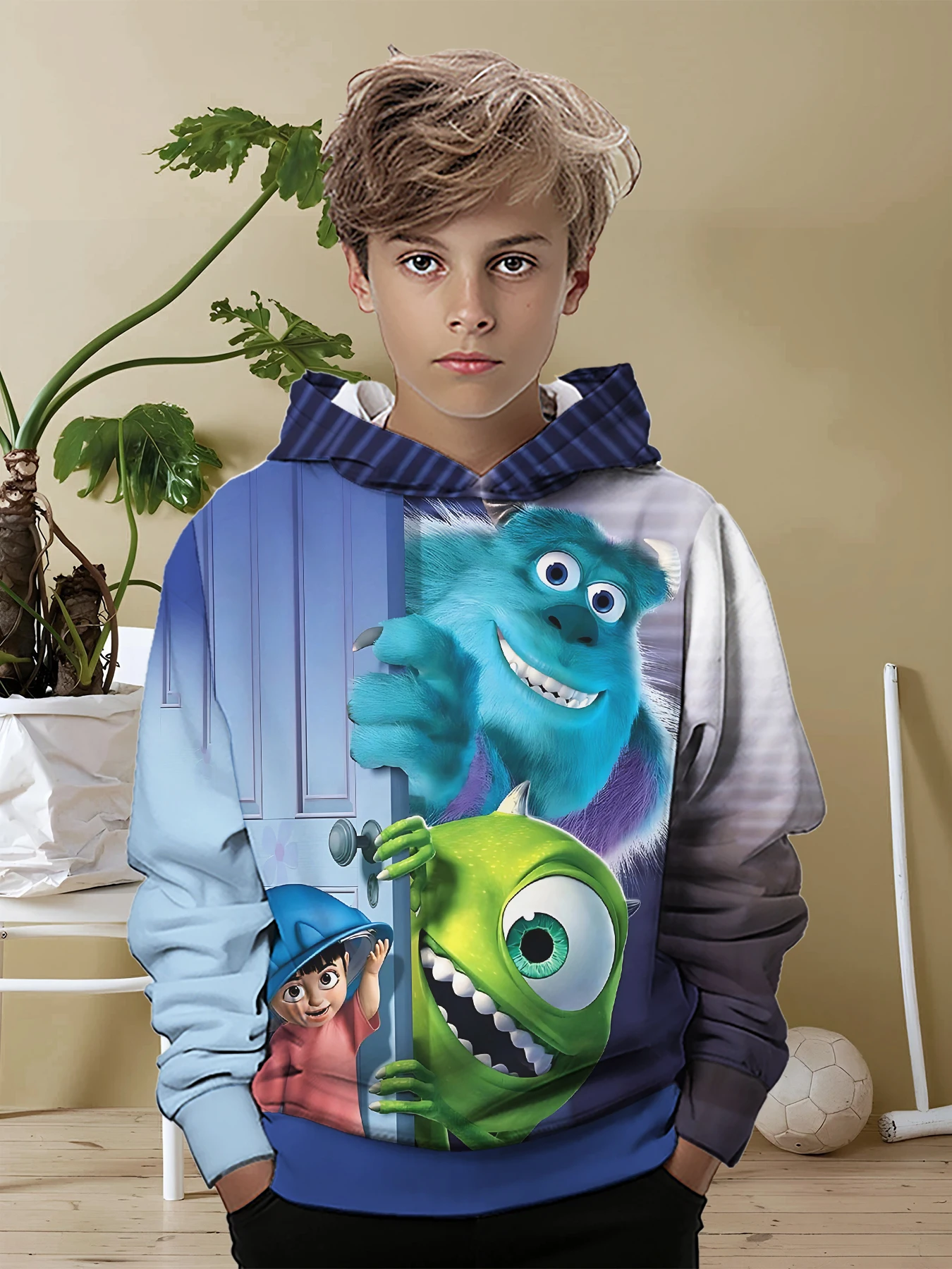 Аниме M-monsters U-university 3D принт всесезонный детский повседневный свитшот крутой