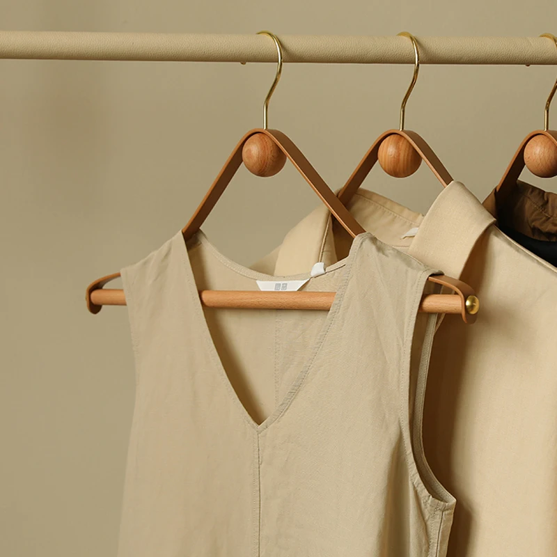 

Вешалка вешалка для одежды, винтажные Вешалка из кожи и дерева для хранения одежды и брюк, сушилка для шкафа