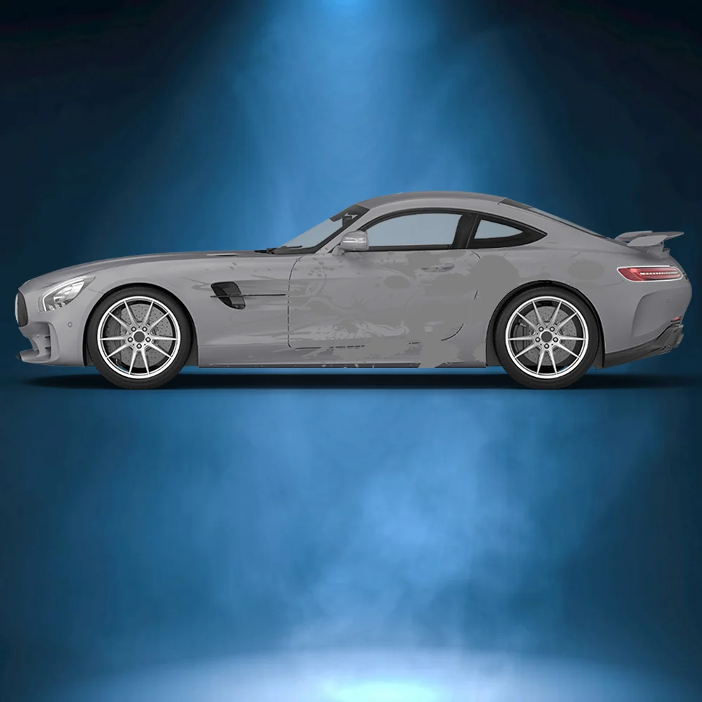 Разбрызгивающий скелет череп боковая наклейка автомобиля виниловая