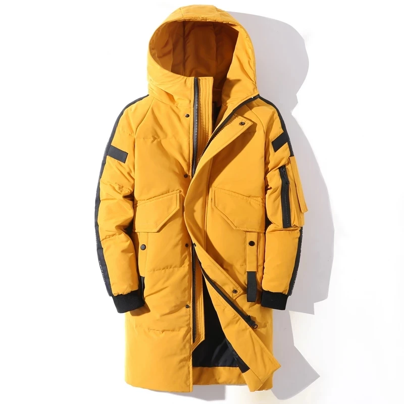2022 New Men's Thick Warm Winter Down Jacket Overcoat Camouflage Windproof Long Jacket Male 80% White Duck Down Outwear Coats