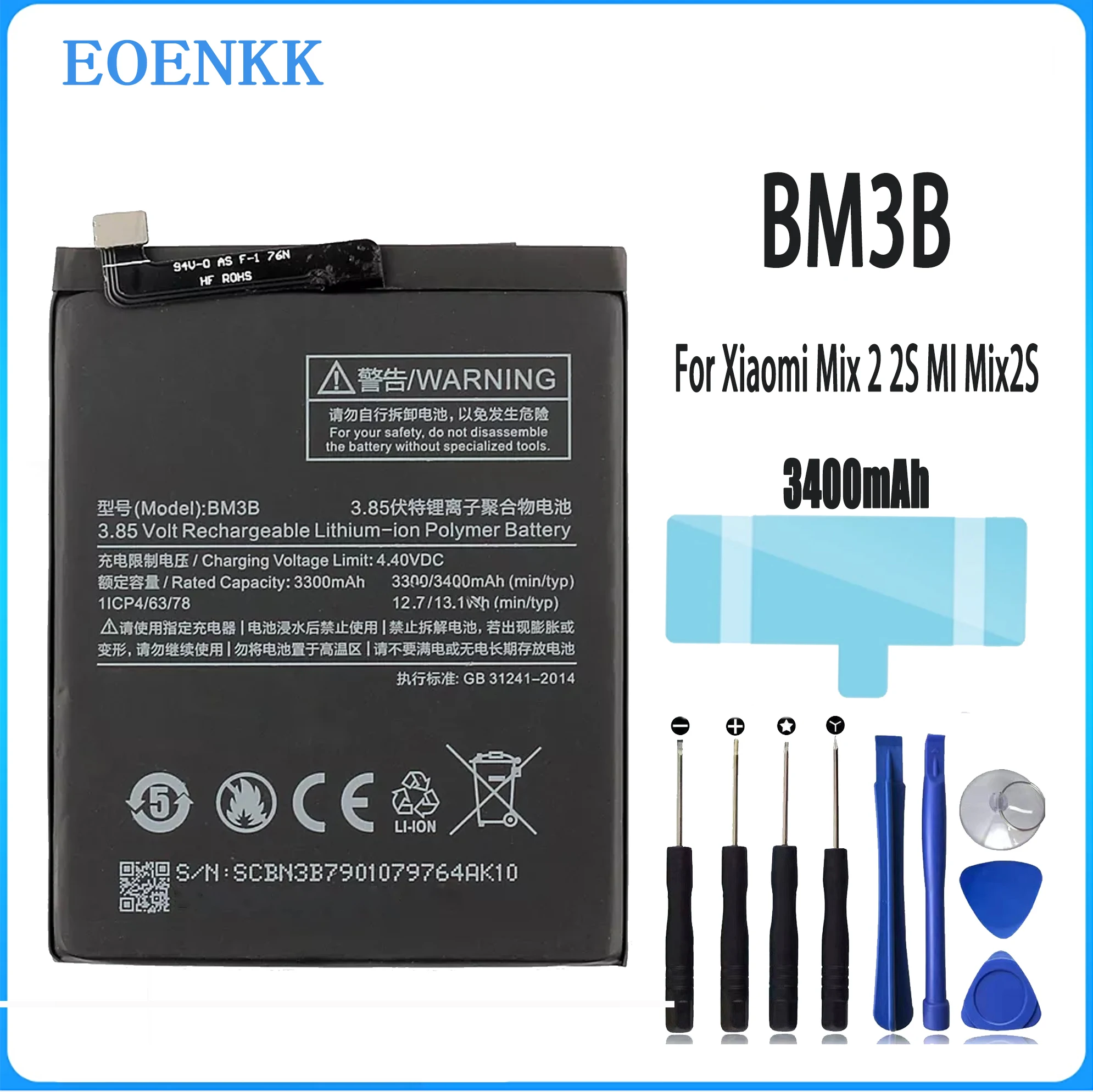 BM3B Battery For Xiaomi Mix 2 2S MI Mix2S Repair Part Original Capacity Mobile Phone Batteries Bateria
