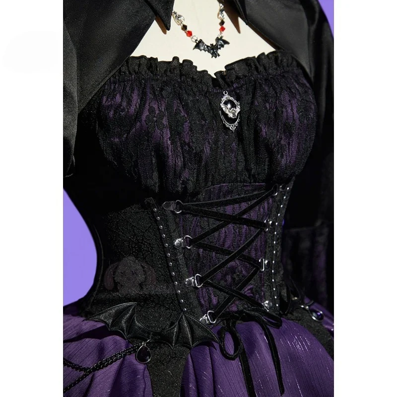 Elissabat Monster Cos High Косплей Костюм Женский Хэллоуин вечерние фантазийная форма платье реквизит носки брошь Лолита сладкий новый комплект (art.: 3920d3b11b9db) - 3920d3b11b9db