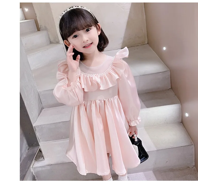 2022 модное платье принцессы с большими оборками и бисером на воротнике для