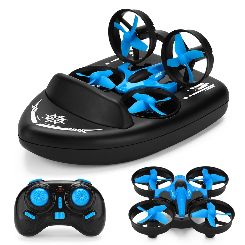 

H36F RC Mini Drone Altitude Hold Headless Mode 3 in 1 Sea land Air flight 2.4G 6-Axis Quadcopter Boat RC Helicopter For Kid