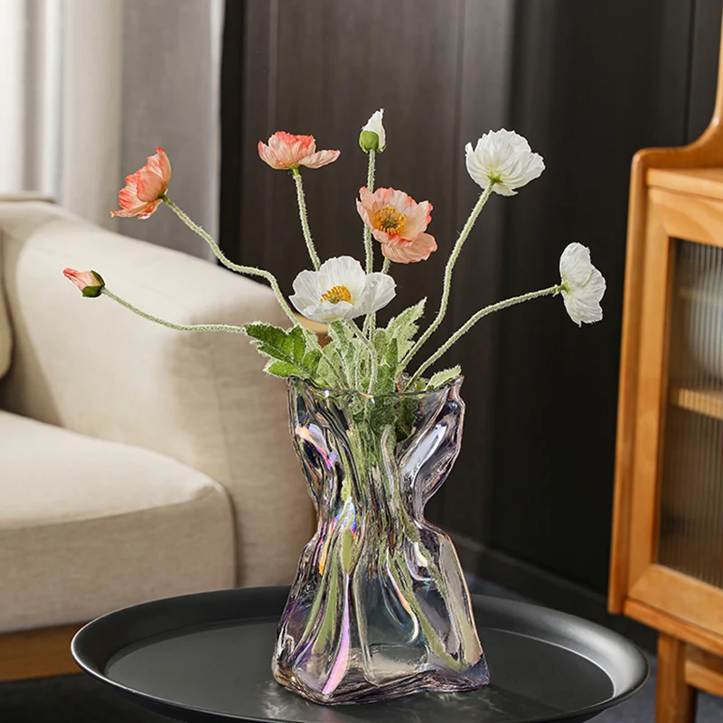 

Design Novelty Decoration Vase Flower Terrarium Tall Modern Glass Wedding Vase Vertiplant Transparent Jarrones Indoor Supplies
