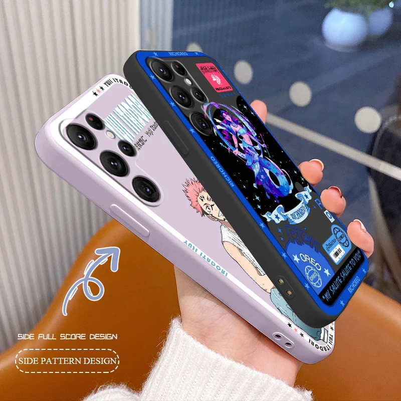 

Liquid Rope Cover Jujutsu Kaisen Luxury Poster Phone Case For Samsung Galaxy S22 S21 S20 FE S10 Note 20 10 Plus Lite Ultra 5G