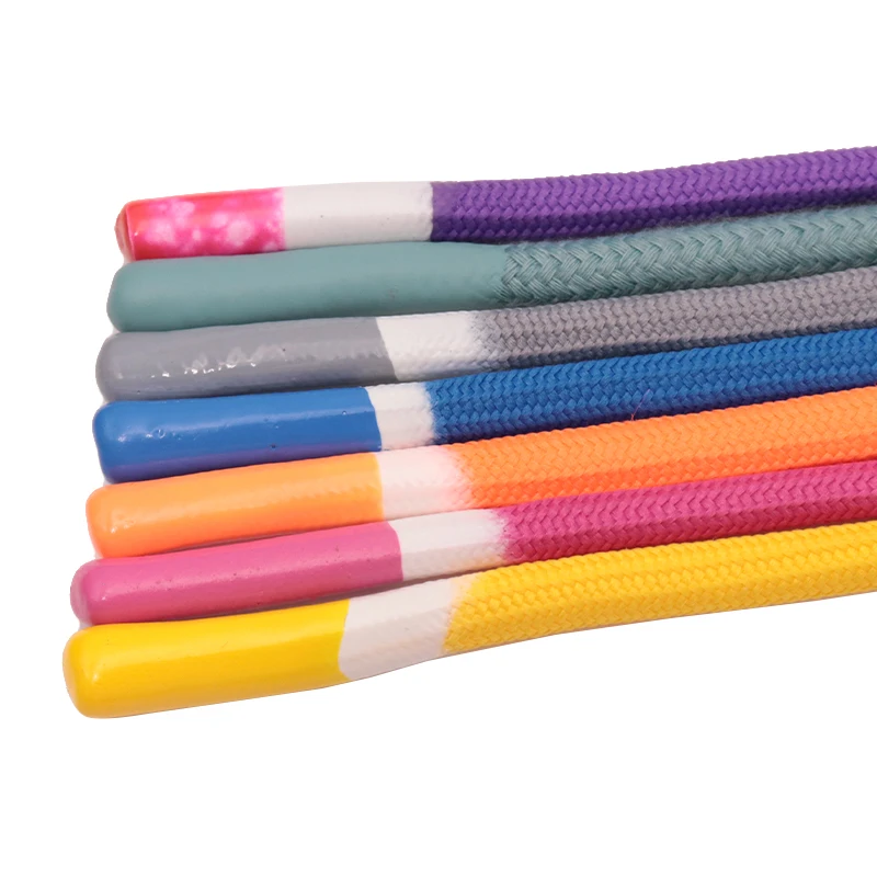 

Shoe Accessories 3MM Black Round Shoelaces With Epoxy Full Coverage Laces Head Men Women Sneaker Pro Basketball Ropes