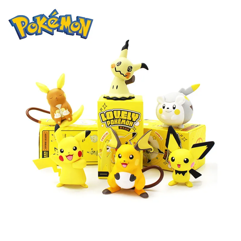 

6 Style Of Pokemon Figures Anime Characters Pikachu Togo Demar Kawaii Dolls Collectibles Toys Educational Children's Day Gifts