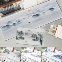 chinese ink painting entrance door mat ins style soft bedroom floor house laundry room mat anti skid welcome rug