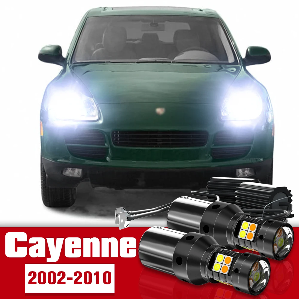 

2pcs Dual Mode Turn Signal+Daytime Running Light Accessories LED DRL For Porsche Cayenne 9PA 2002-2010 2003 2004 2005 2006 2007
