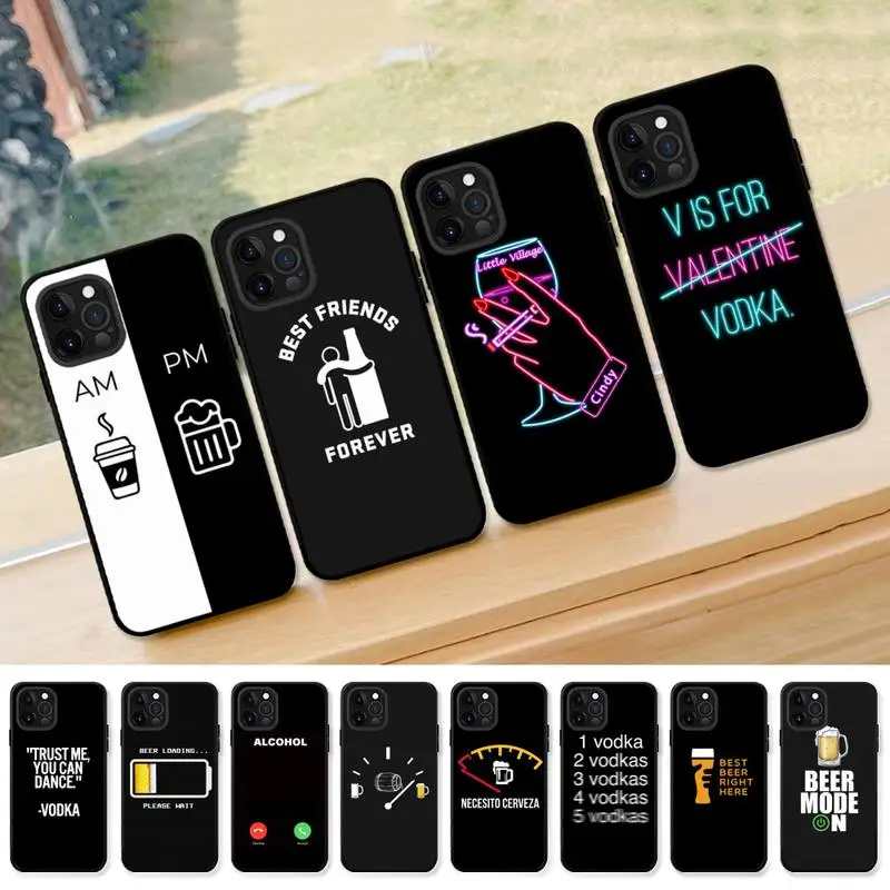 

Beer Alcohol Vodka Phone Case for iPhone 13 12 mini 11 pro Xs max Xr X 8 7 6 6s Plus 5s cover