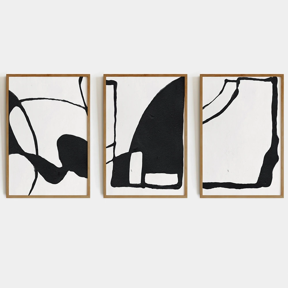 Абстрактная Минималистичная Художественная печать рисунок на линии плакат