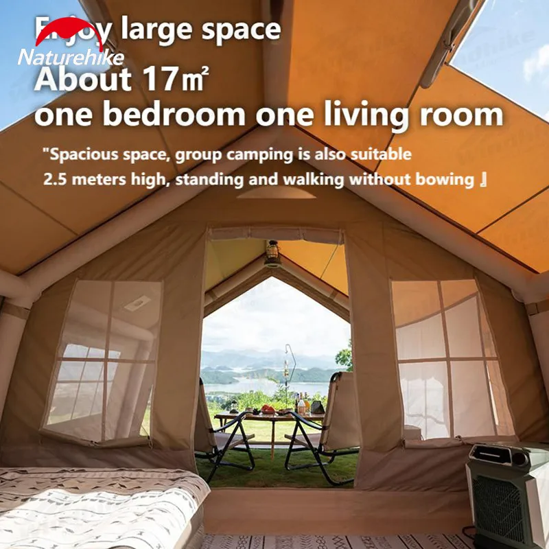 Naturehike Glamping Роскошная палатка для лагеря 17 2 большое пространство полиэстер 600D 1