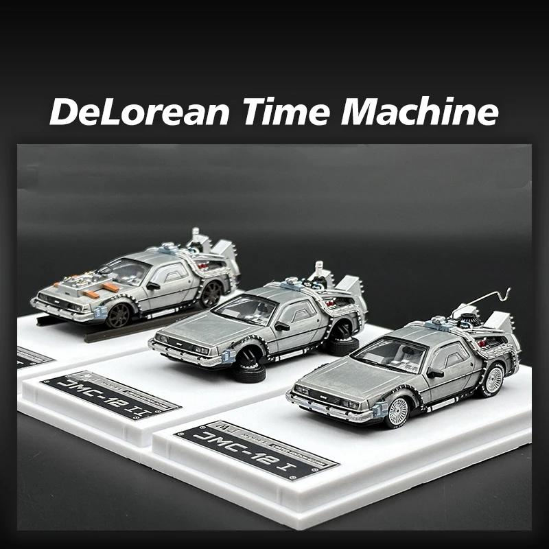 MJ в наличии 1:64 DeLorean Time Machine Back Futura литая под давлением диорама модель автомобиля
