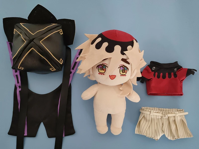 Anime Demon Slayer Kimetsu No Yaiba Douma 20cm Body Doll Plush Toy Stuffed Clothes Costume Suit Cosplay Cute Collection Gifts |