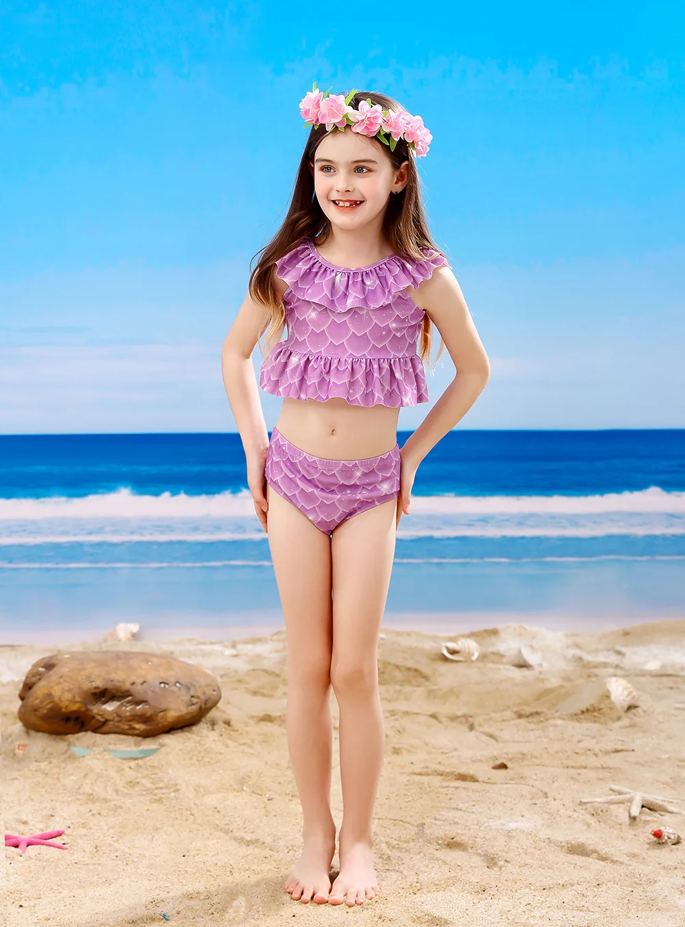 Женское платье-Русалка с моноластами подходит для купания и Косплея |