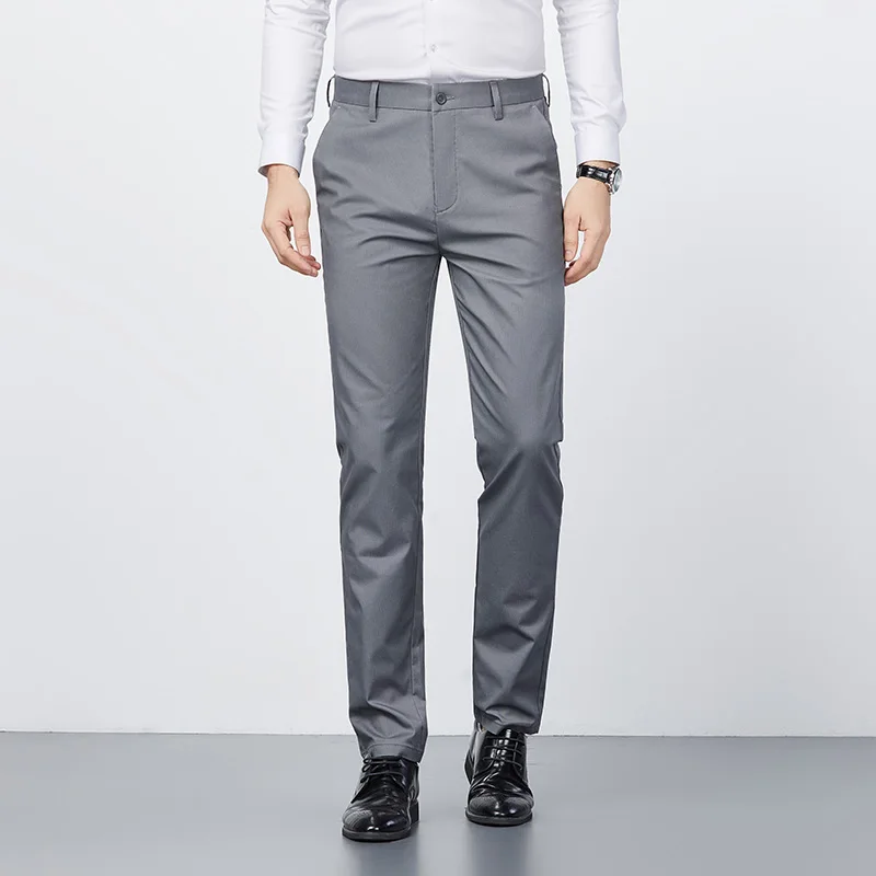 

Casual Men's Summer High-End Draping Versatile Casual Suit Pants Anti-Wrinkle Non-Ironing Straight-Leg Pants