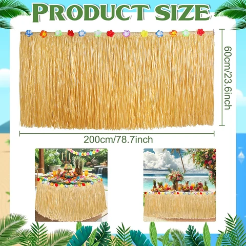 Соломенная юбка для стола  Luau