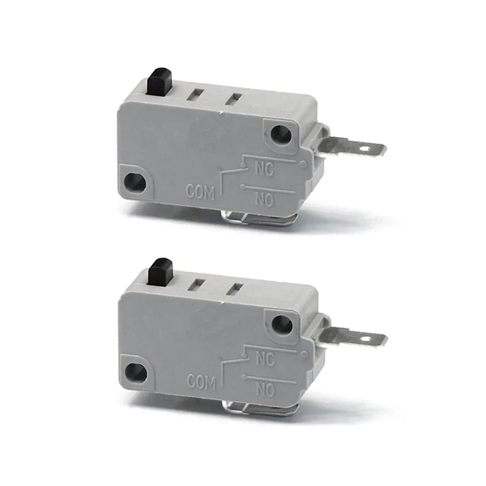 

2PCS KW3A Micro Switch 125V/250V 16A Normally Open Switch 2 Pin Silver Contact Micro Switch for Microwave Oven Washing Machine