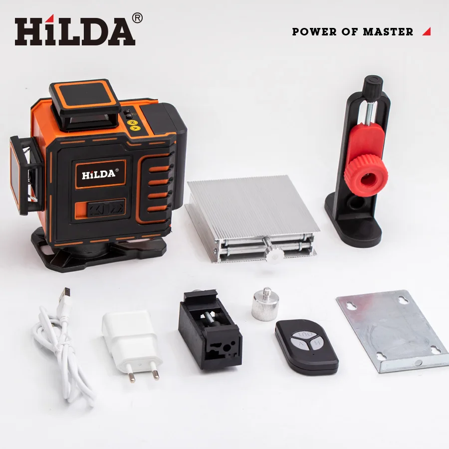 

HILDA level 16 line wall induction switch base rotating laser level 12 lines