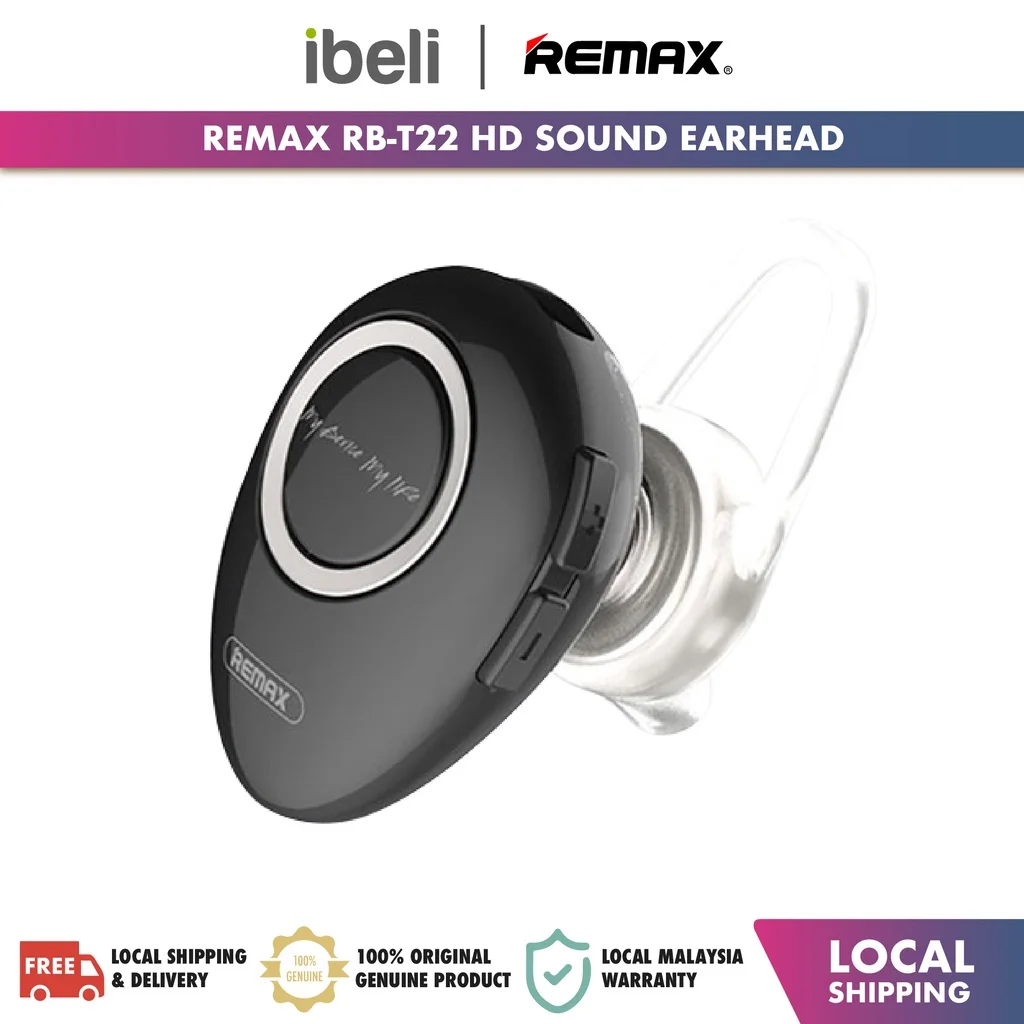 

Remax RB-T22 360°High Definition Sound Quality Single Side 4.2 Bluetooth Headset