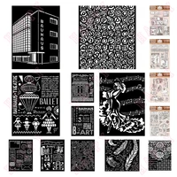 city face and details new metal cutting dies stamps stencil for 2022 scrapbook diary decoration embossing template diy card mold