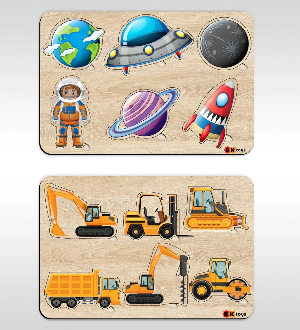 

BK Toys Children 2'li Wooden Figure Educational-Tutorial For Jigsaw Puzzle-8