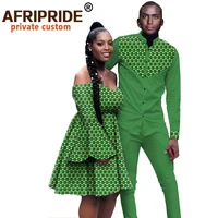 african couple clothes womens summer mini dress mens traditional clothing set coat and pant evening wedding outfits a20c004
