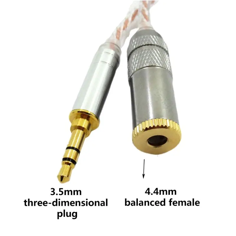

HIFI 2.5mm Balanced Male to 4.4mm Balanced Male Adapter Cable 4.4mm to 2.5mm Headphone Conversion Cable