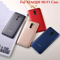 mi pocophone f1 battery back cover housing case door rear replacement shell for mi poco f1 phone case with logo