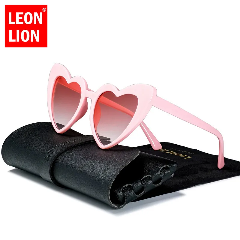 

LeonLion 2023 Love Heart Sunglasses Women High Quality Eyewear Women Metal Eyeglasses Vintage Cat Eye Glasses Shades For Women