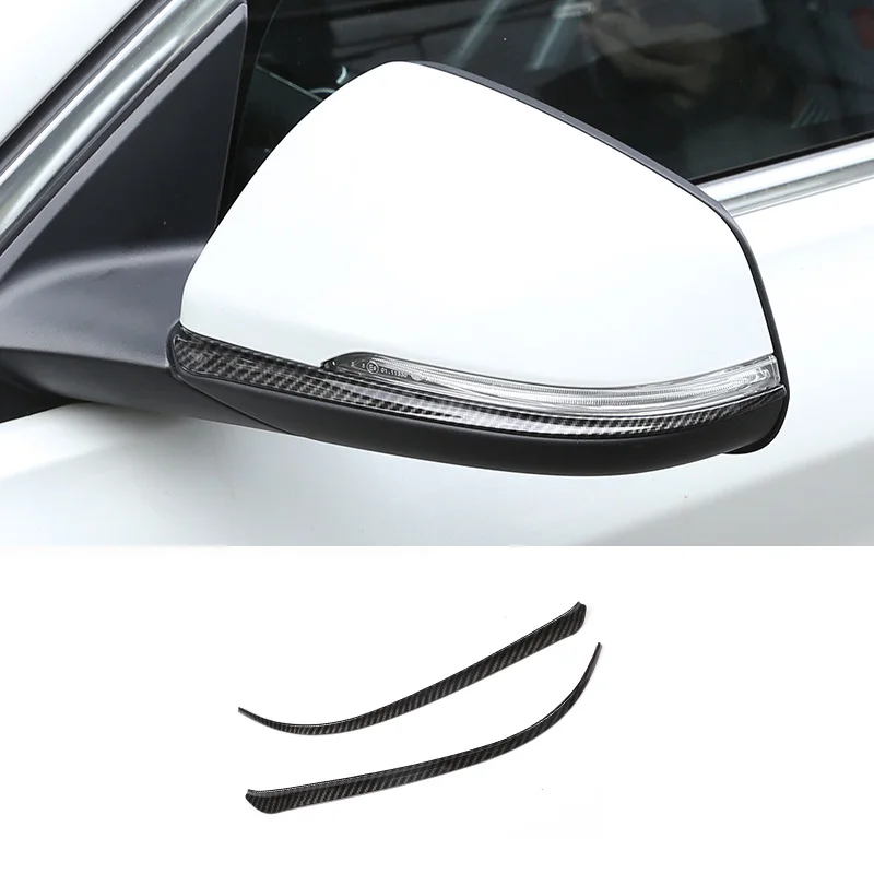 

For BMW X1 X2 F47 F48 16-21 Carbon Fiber Color Car Side Wing Mirror Rear view Decorate Strip Trim Car Interior Accessories