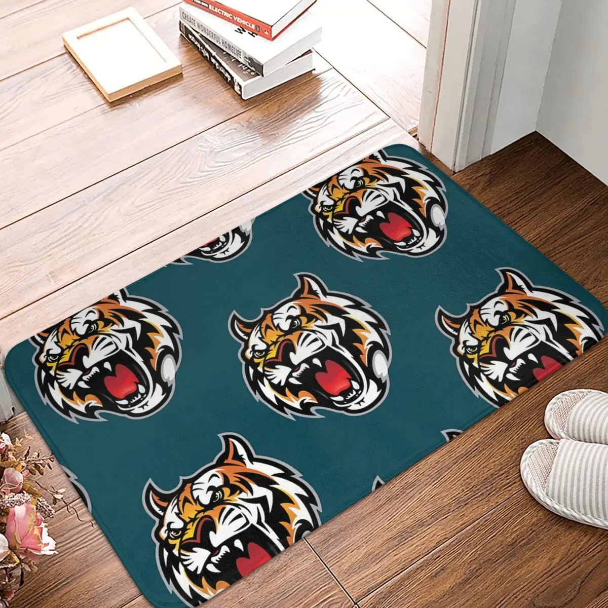 

Bath Mat Tiger Head Stickers Doormat Kitchen Carpet Balcony Rug Home Decor