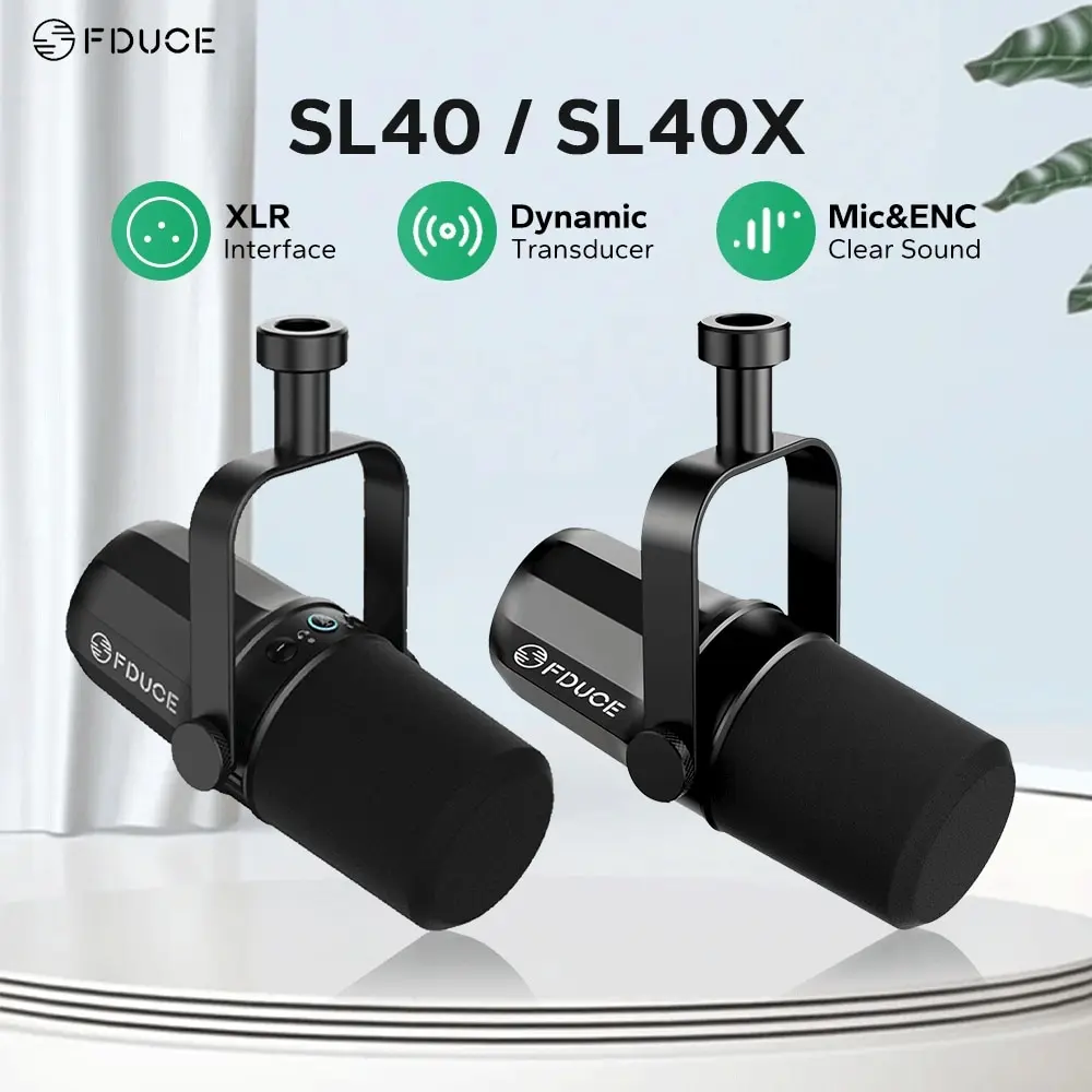 FDUCE Dynamic Microphone SL40X/SL40 Metal Built-in Headset Output Sound Insulation For Podcasts,Live Broadcast and Games FDUCE Dynamic Microphone SL40X/SL40 Metal Built-in Headset Output Sound Insulation For Podcasts,Live Broadcast and Games