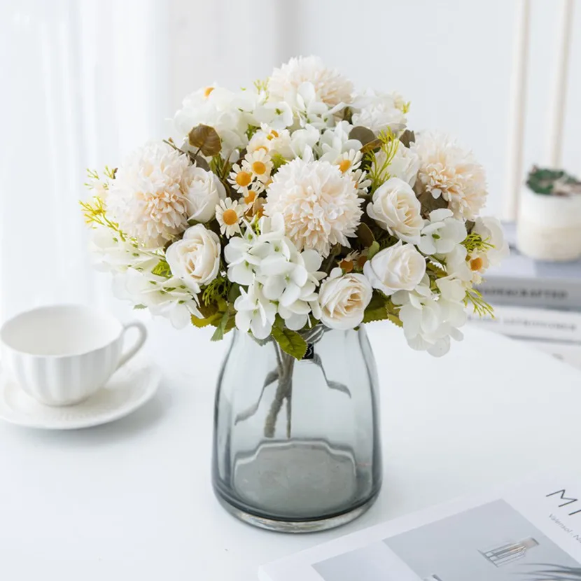 Искусственные цветы ромашки комплект из 7 вилок для украшения дома Свадебный