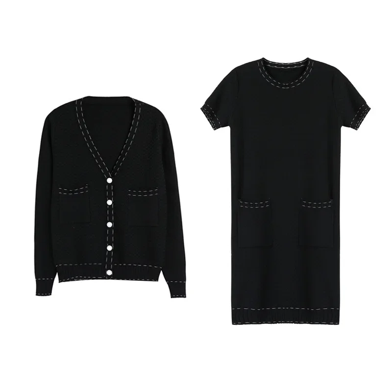 Аутентичный большой заводской вязаный комплект женской одежды из 100 предметов