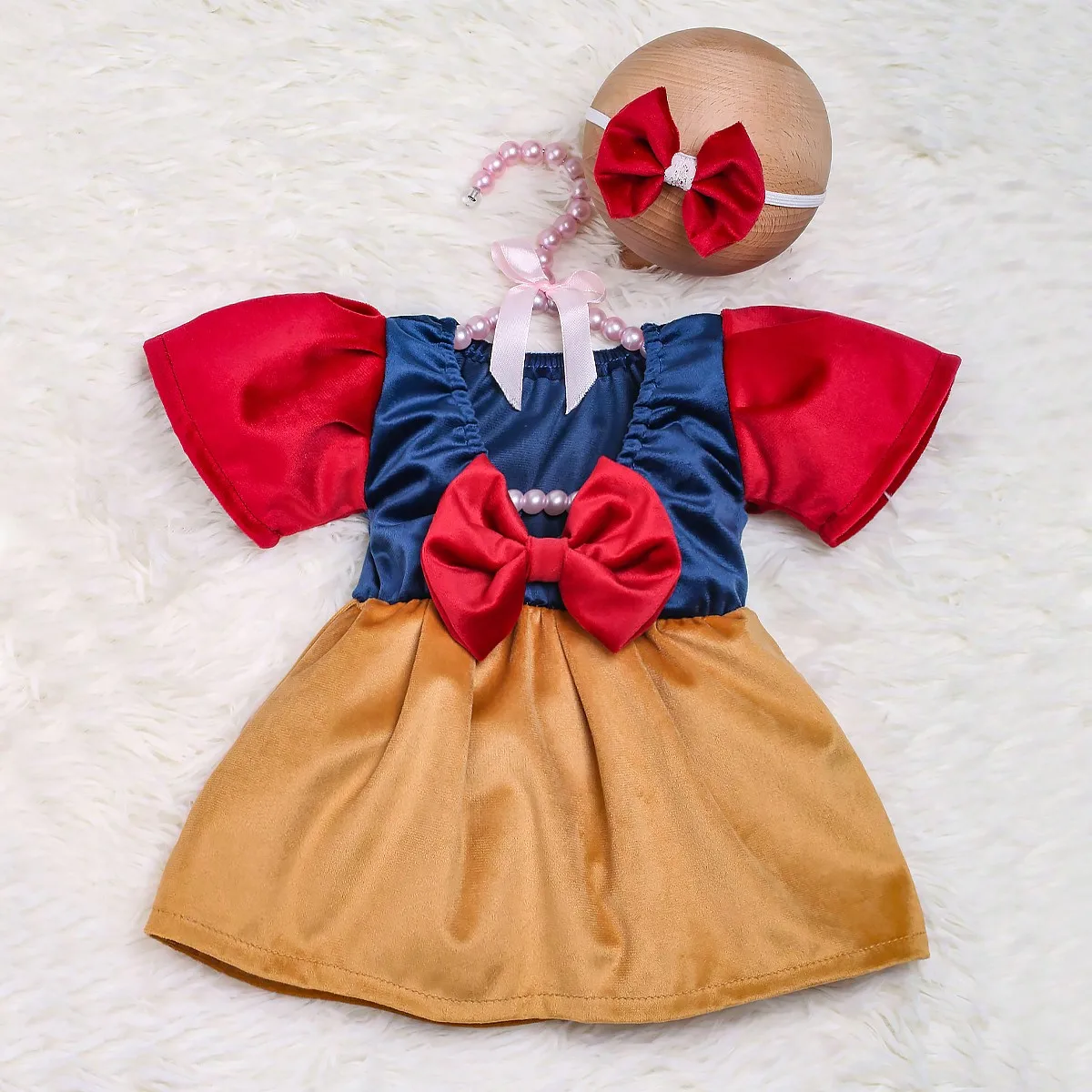 Наряды для новорожденных принцесс Ylsteed с бантом и повязкой на голову цветное