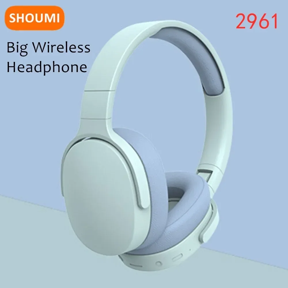 Фото Shoumi 2961, большие Bluetooth-наушники, большие наушники, беспроводные басовые гарнитуры, стерео шлем с микрофоном, музыкальные игровые наушники №5
