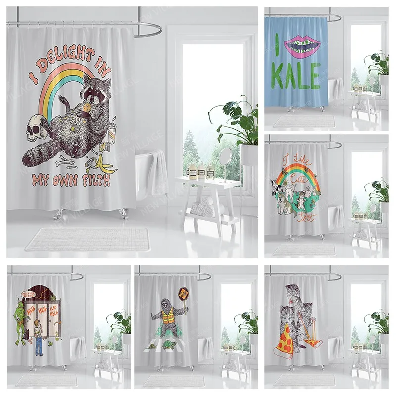 

Водонепроницаемые тканевые занавески для душа, занавески для ванной, аксессуары, занавеска для ванной, для душа, 180x200 см, 240*200, аниме, украшен...