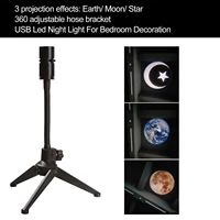 moon lamp earth planet projector lamp 360 rotatable bracket usb rechargeable led night light planet projection lamp room decor