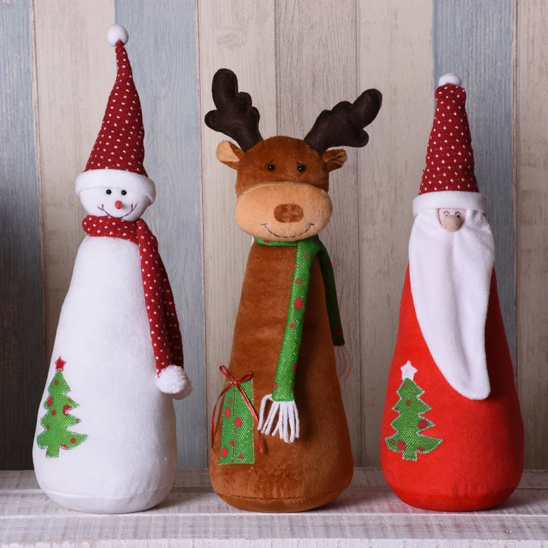 

Christmas Plush Dolls Snowman Santa Claus Reindeer Plush Toys Xmas Tree Decoration New Year Home Ornaments
