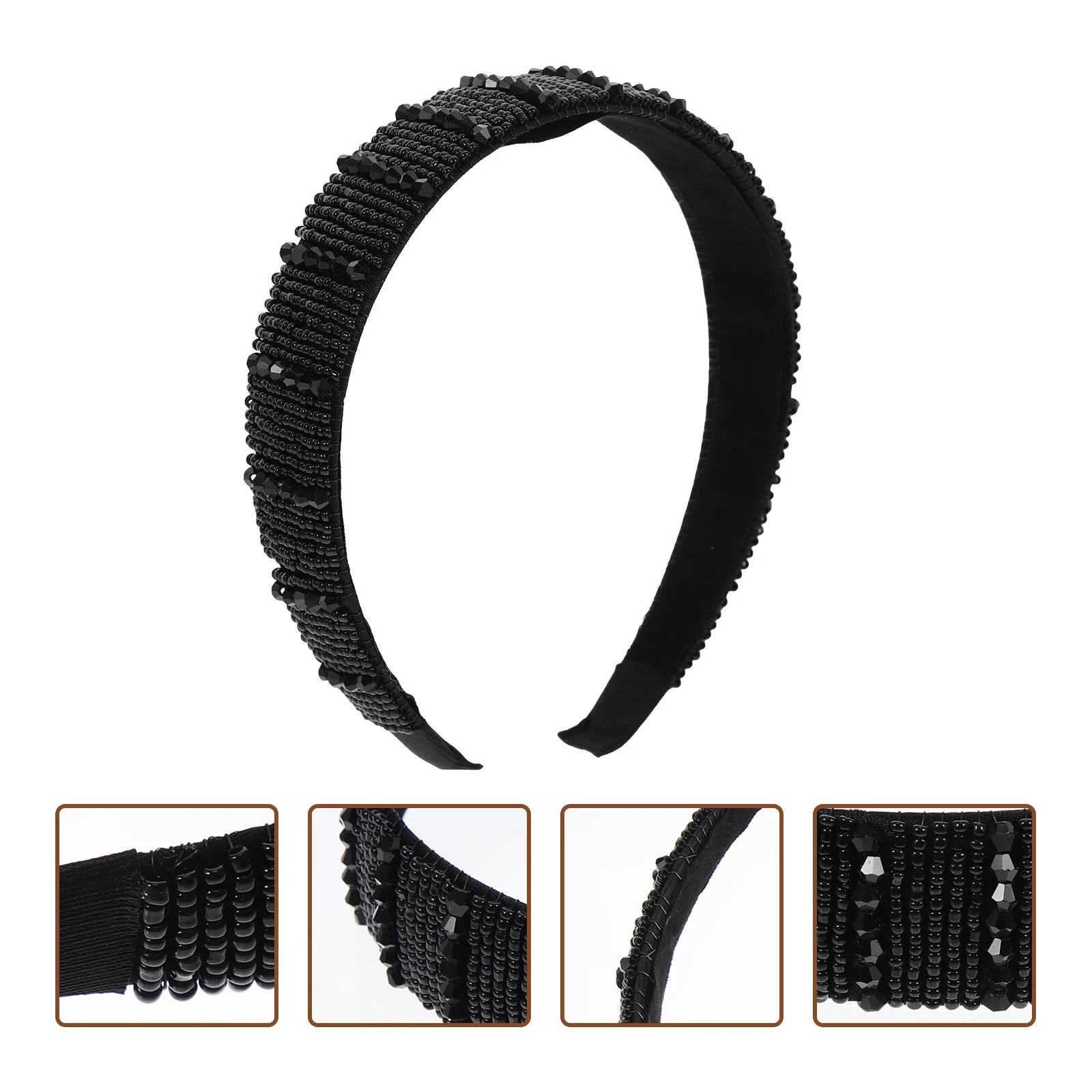 

Headband Hair Rhinestone Wide Hairband Rhinestones Crystal Headdress Girl Hoop Beaded Decor Elegant Exquisite Hoops Wedding