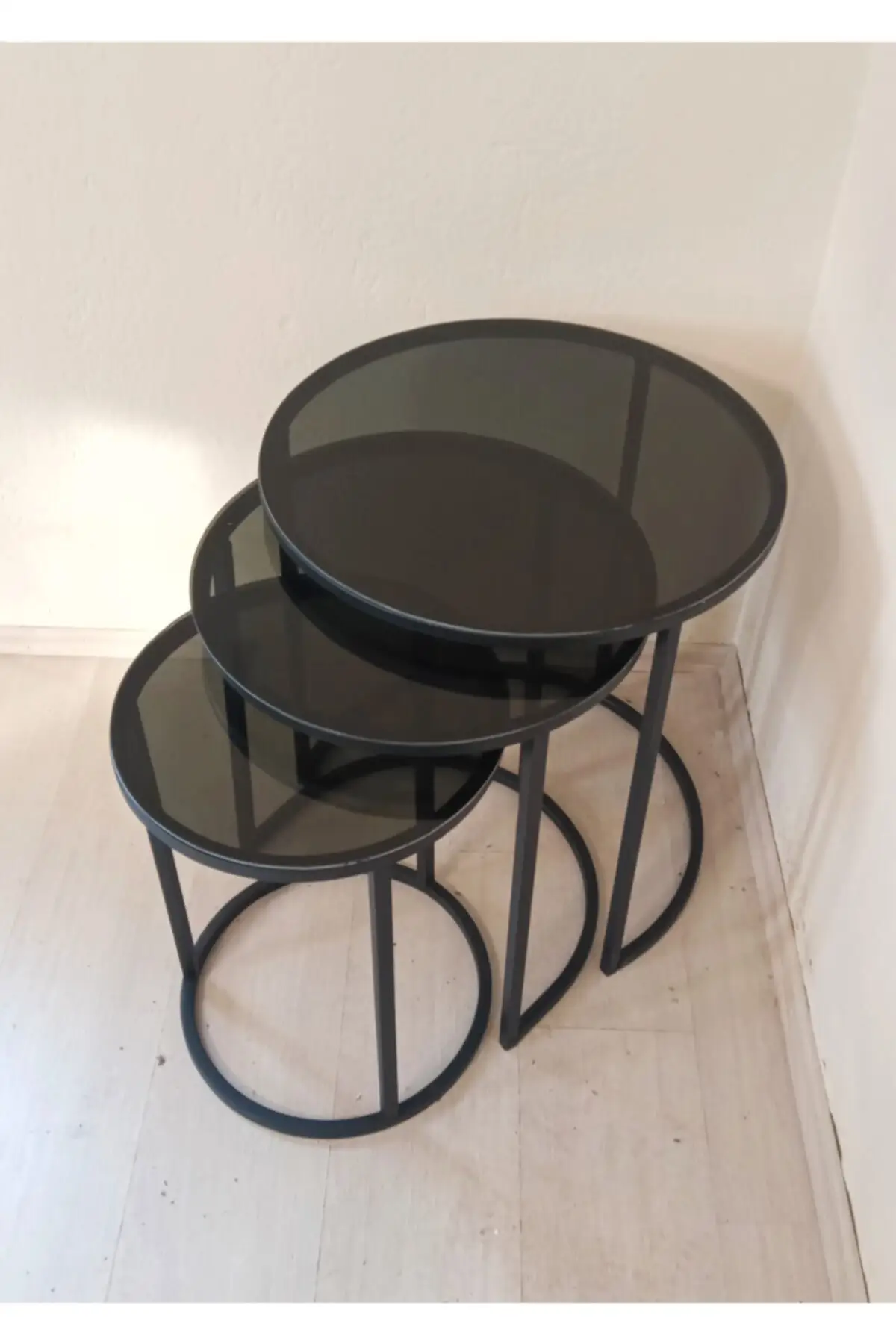 

Arhome 3'lü Zigon Coffee Table Pad Black-Dark Smoked Windshield