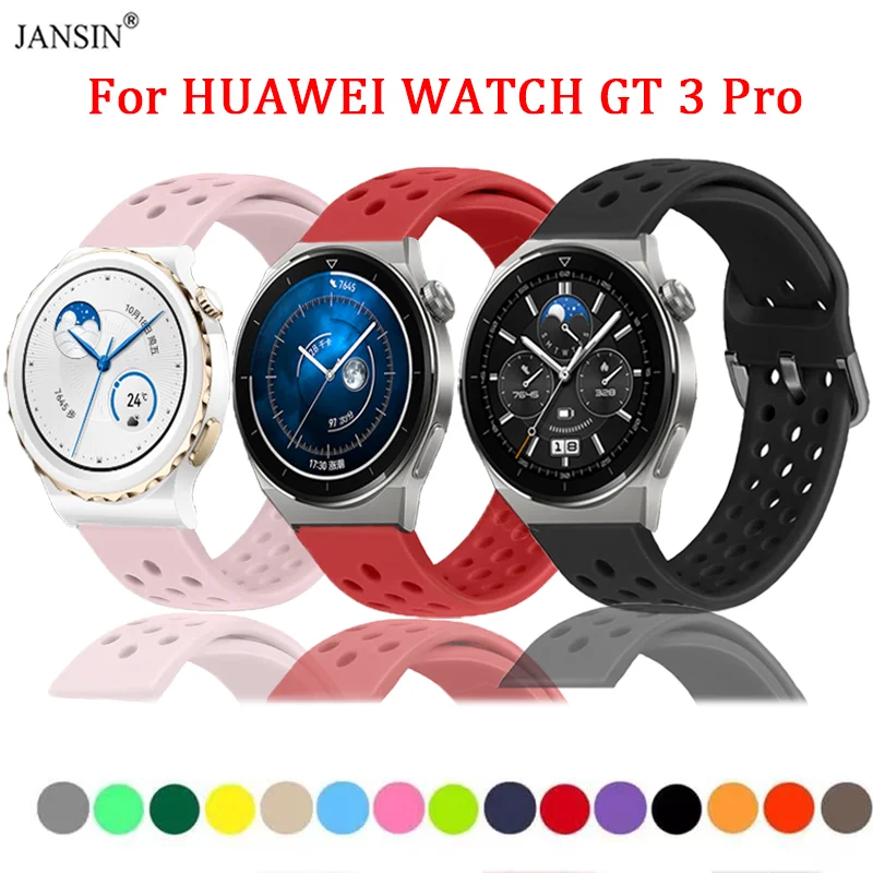 

Ремешок силиконовый для смарт-часов HUAWEI WATCH GT 3 Pro, спортивный браслет для смарт-часов Huawei Watch GT3 Pro, браслет для наручных часов