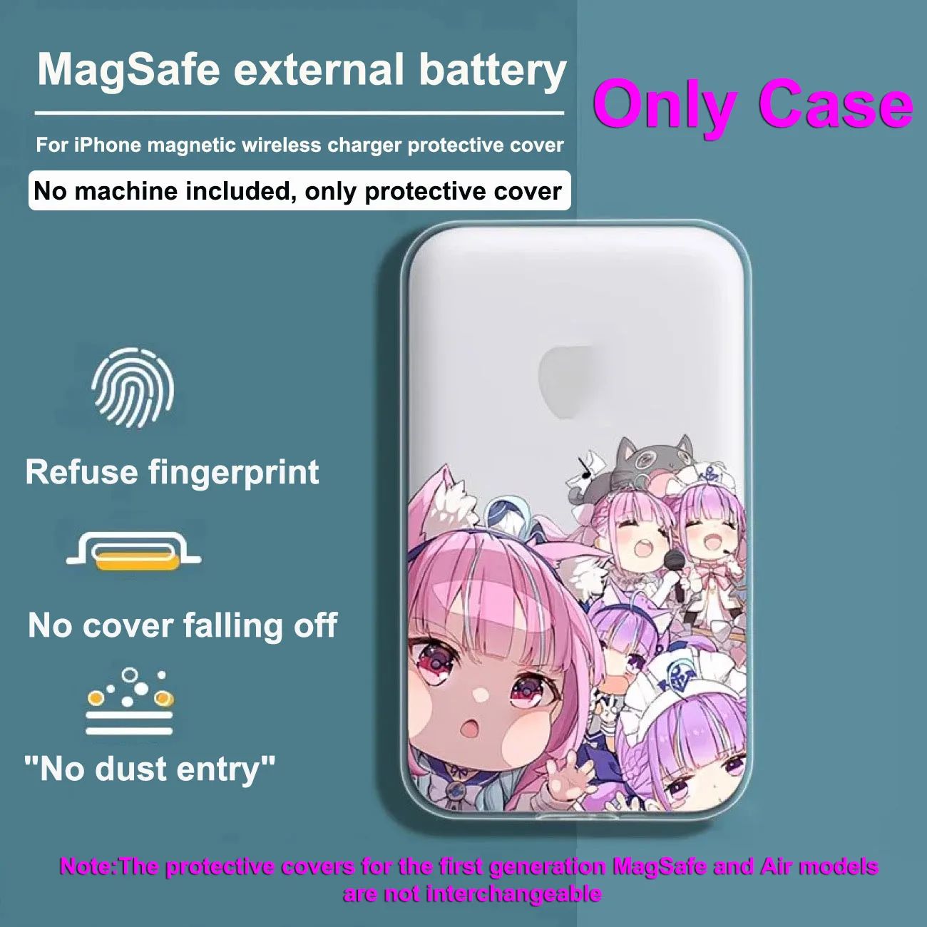 Фото Противоударный чехол для Air Magsaft Cushion для iPhone Magsaft, силиконовый мягкий чехол из ТПУ для iPhone Air MagSafe, чехол для зарядного устройства №1