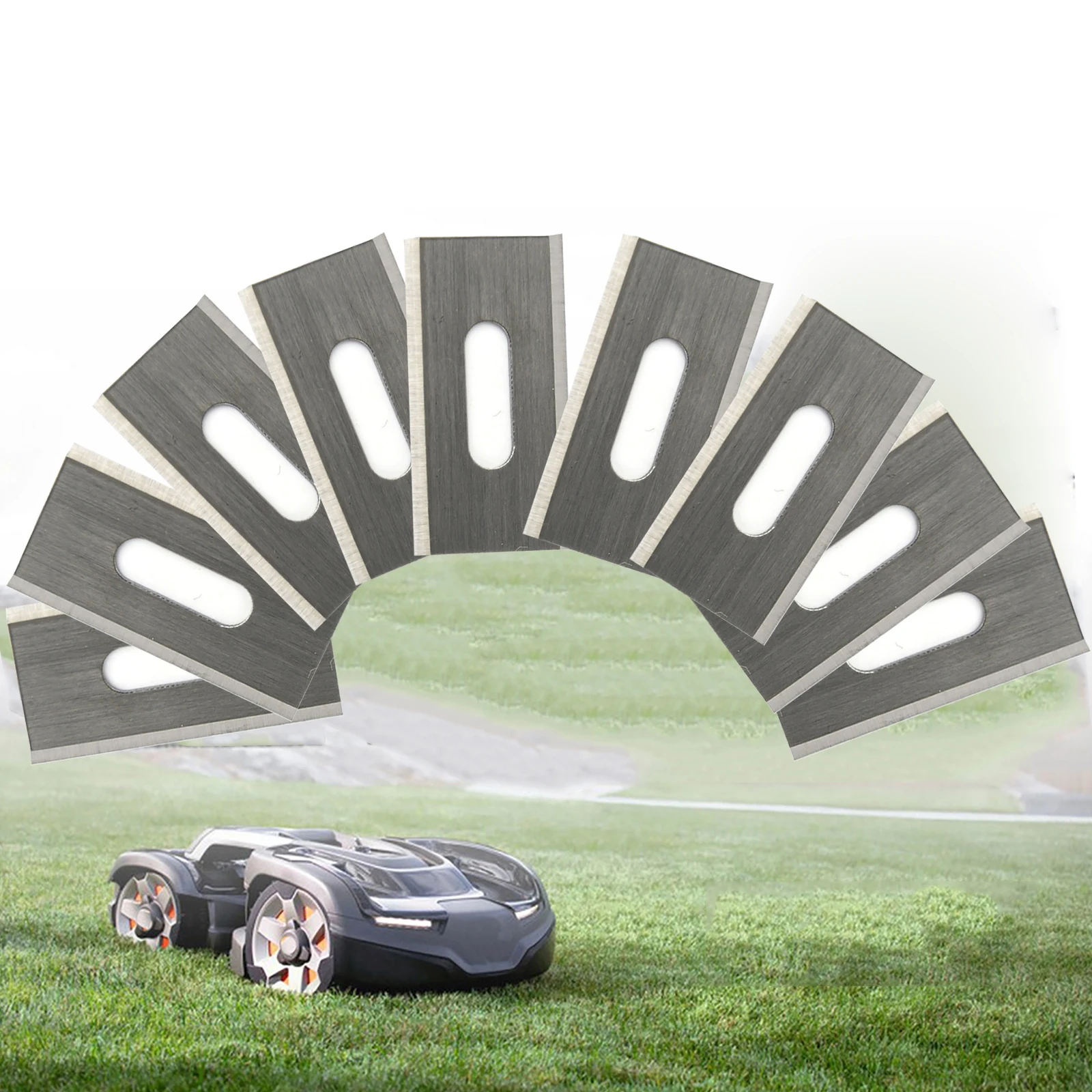 

30pcs Trimmer Blade Lawn Mower Grass Replacement Trimmer Cutter Piece for Husqvarna Automower Garden Robotic Lawnmower Tools​