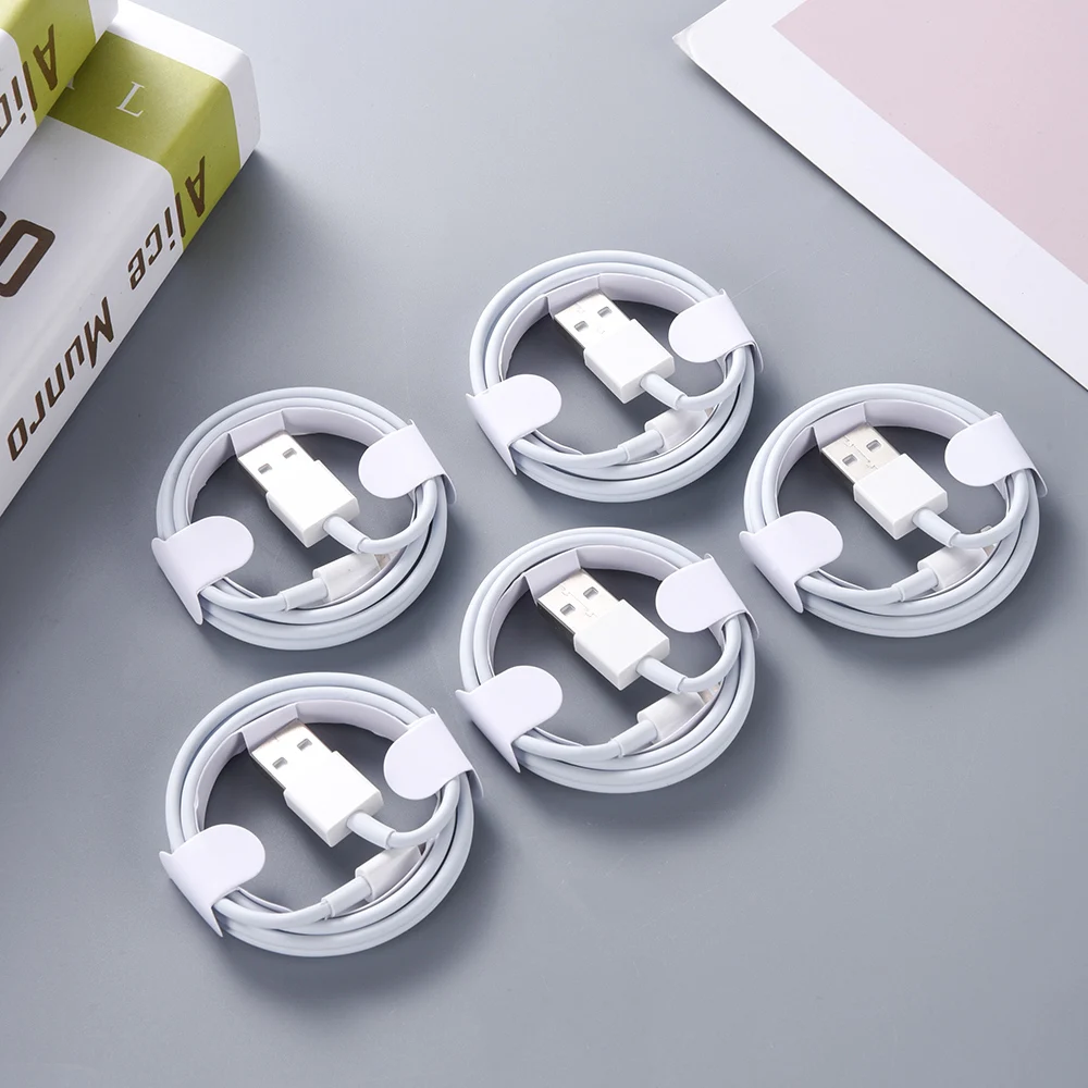 

5PCS/Lot 1M TPE Charging USB Cable For iPhone 12 Pro iPad 6S 6 7 8 Plus 11 Pro XS Max X XR SE 5S 5C 5 Data Sync Charge Line Cord