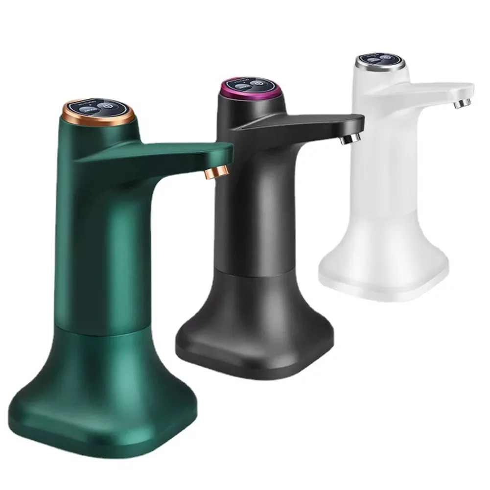 

Диспенсер для воды с подзарядкой от USB, бесшумный Электрический автоматический насос для бутылок с питьевой полосой, с основанием, для дома ...