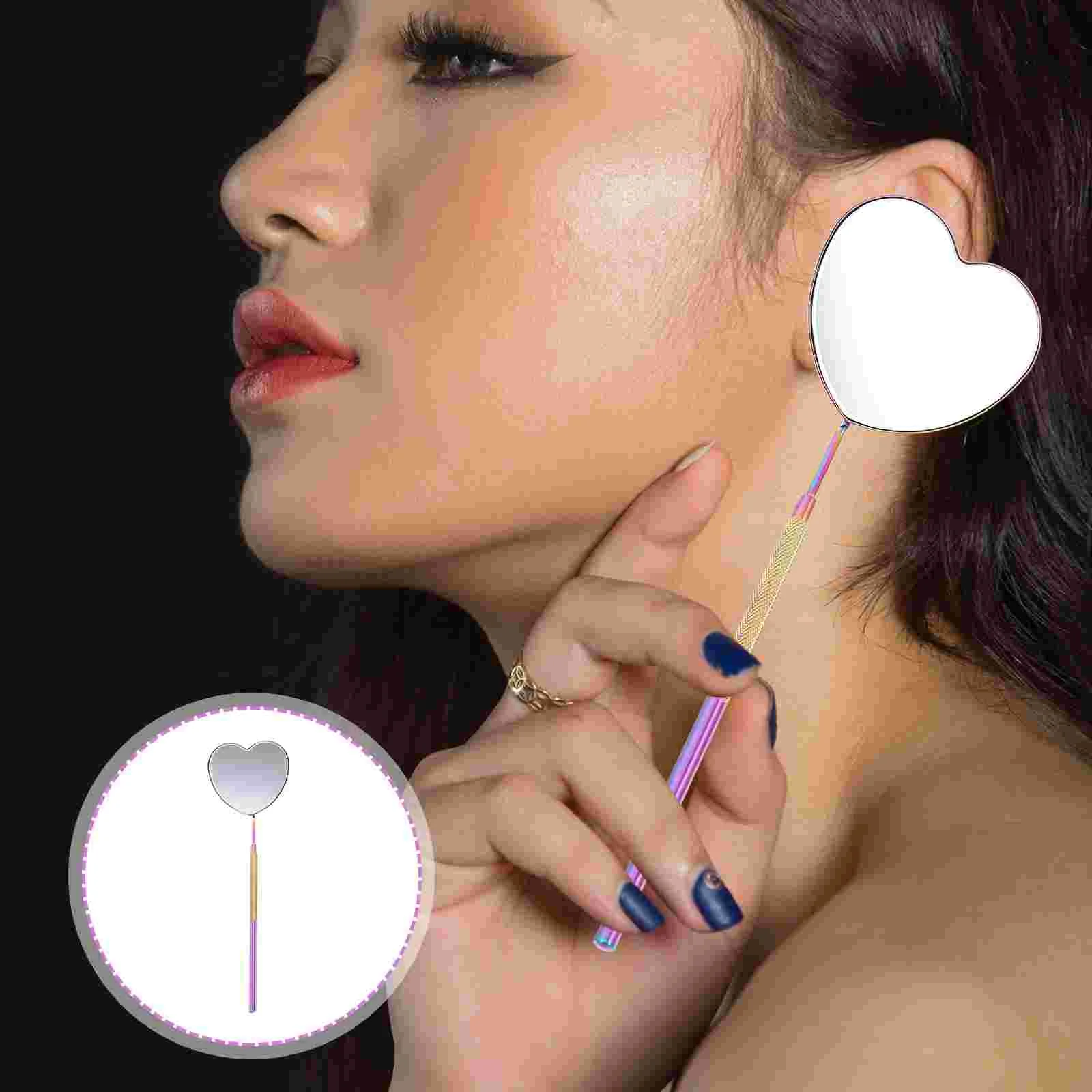 

Портативное ручное зеркало для наращивания ресниц из нержавеющей стали